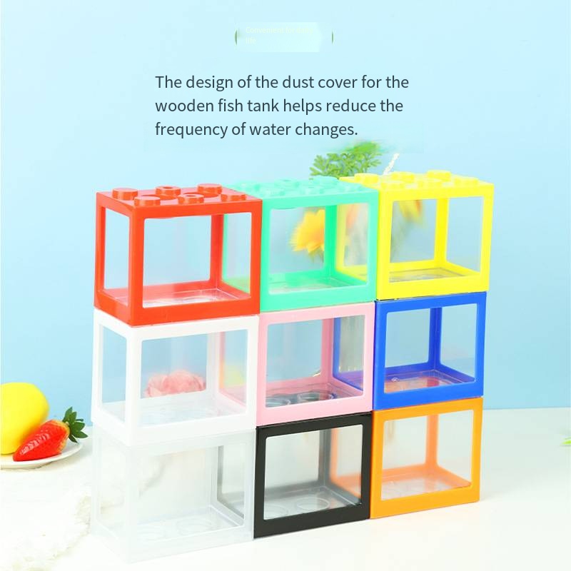 Aquarium Fish Jar - Akuarium Mini Bentuk Blok Unik untuk