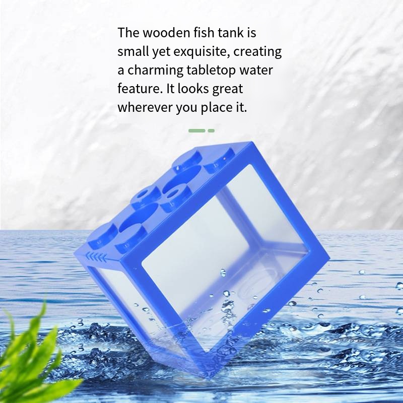 Akuarium Mini Bentuk Blok Unik - Aquarium Fish Jar ulasan dan harga
