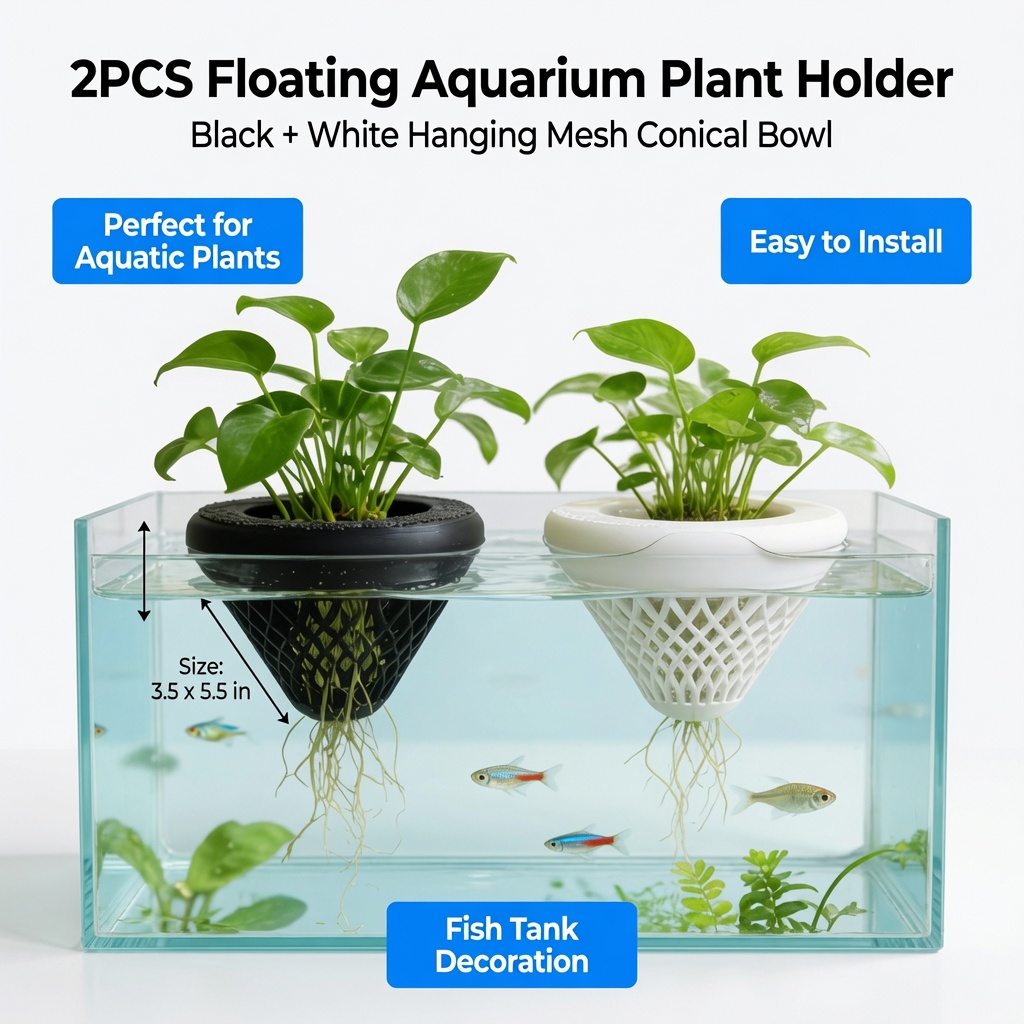 2 Buah Tempat Tanaman Akuarium - Aquarium Fish Hideout ulasan dan harga