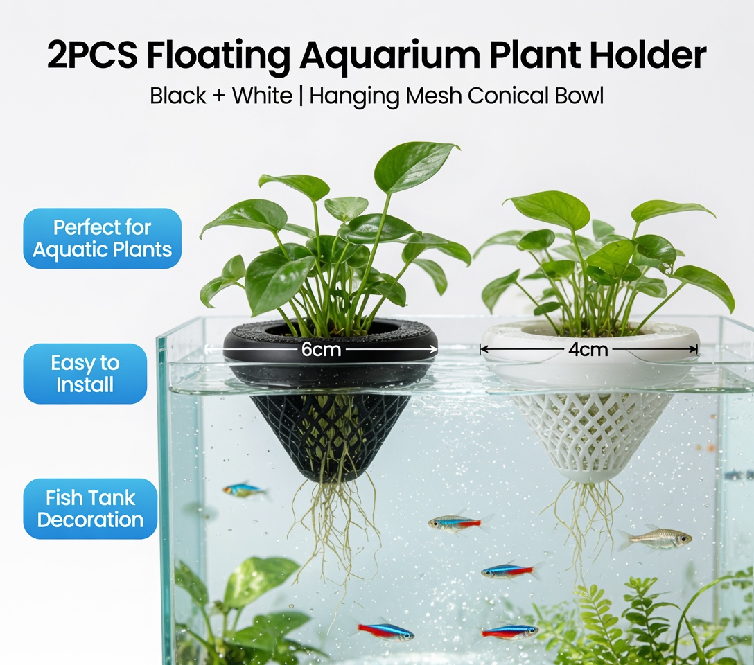 2 Buah Tempat Tanaman Akuarium - Aquarium Fish Hideout ulasan dan harga