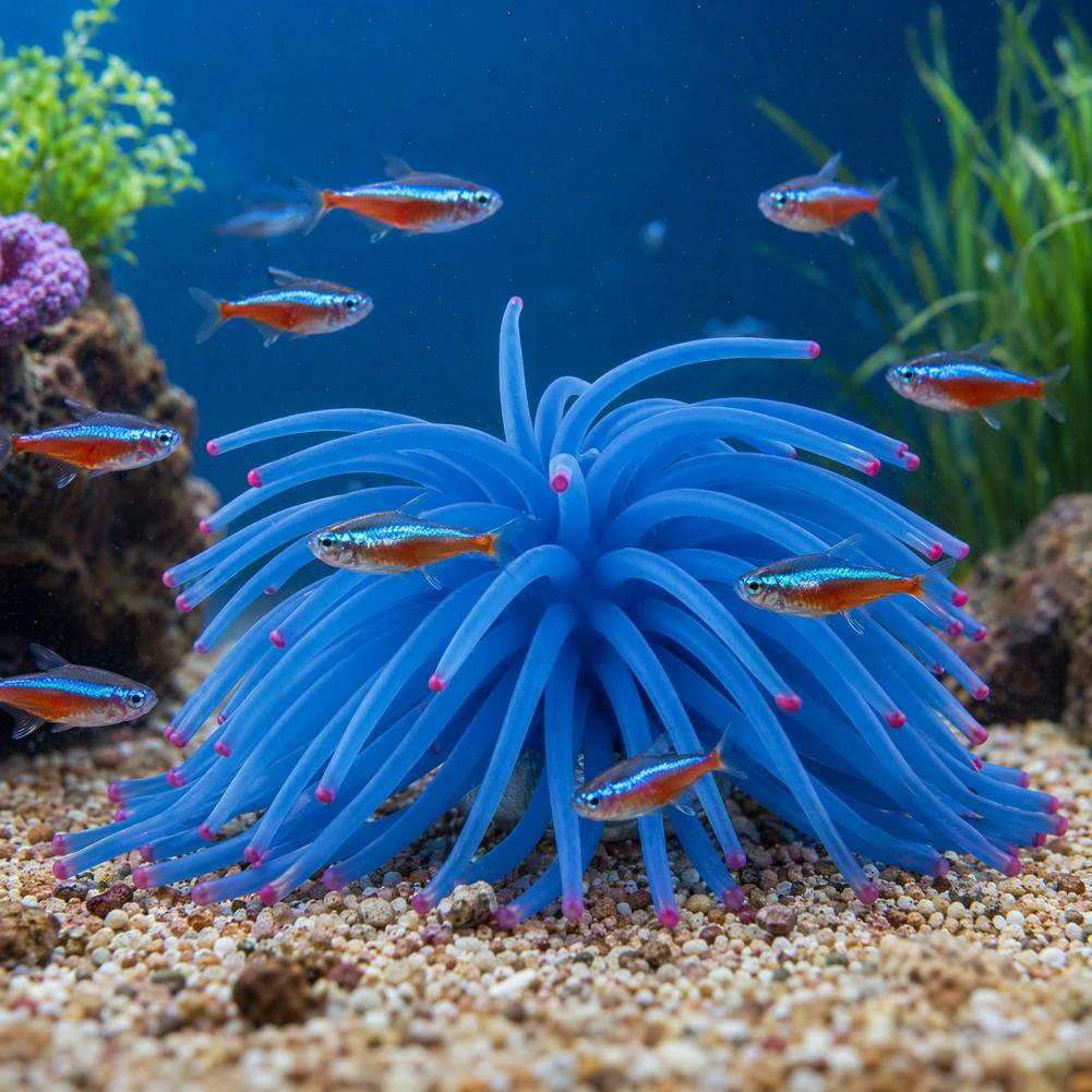 Ornamen Akuarium Silikon Anemo - Aquarium Fish Accessories ulasan dan harga