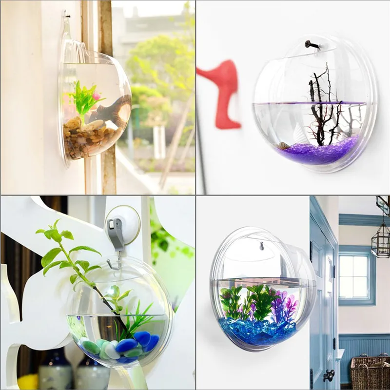 Akrilik Transparan Gantung Din - Aquarium Fish Jar ulasan dan harga