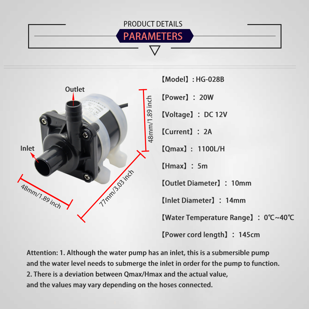 Pompa Submersible kecil tanpa  - Aquarium Fish Accessories ulasan dan harga